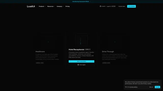 LiveKit Agents vendor website preview