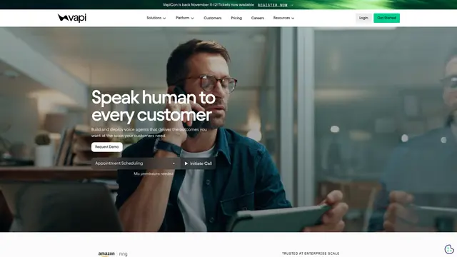 Vapi vendor website preview